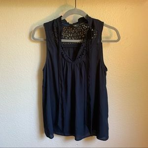 Maeve Navy Sleeveless Top